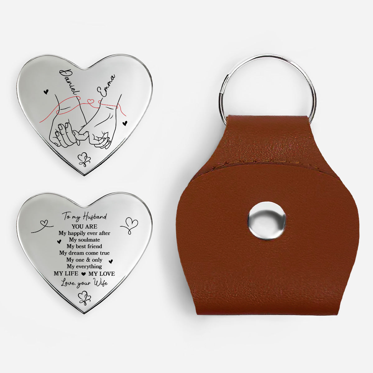8270AUS1 couples holding hand pocket hug personalized gifts for husbandwife 8270ajttag