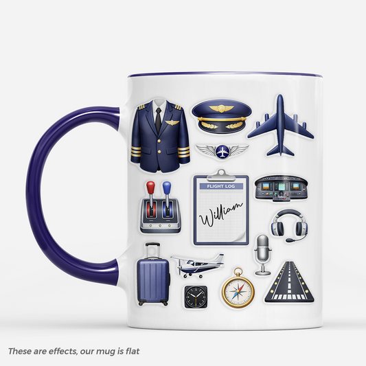8285MUS1 3d printing effect pilot coffee mug_ personalized gifts for him 8285mcfnb