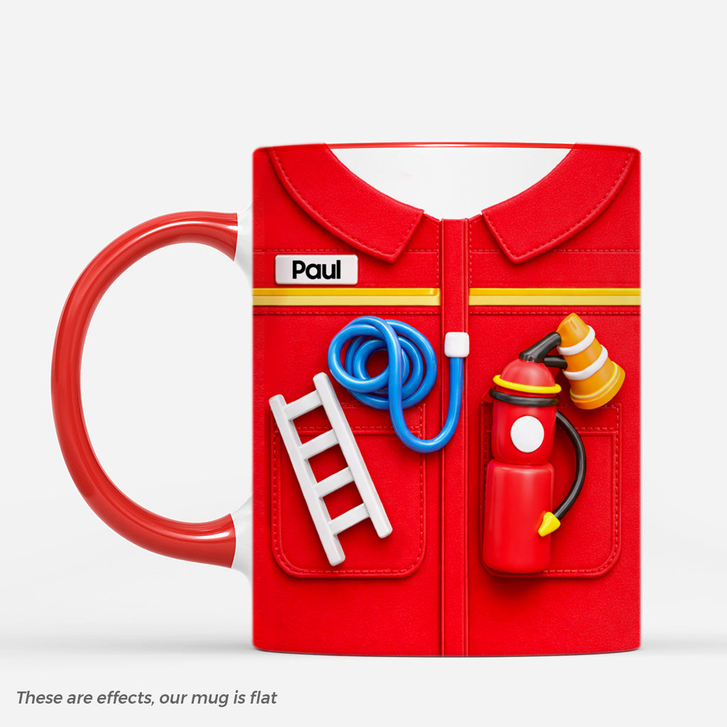 8294MUS1 3d printing effect firefighter coffee mug_ custom gifts for him 8294mcpcb