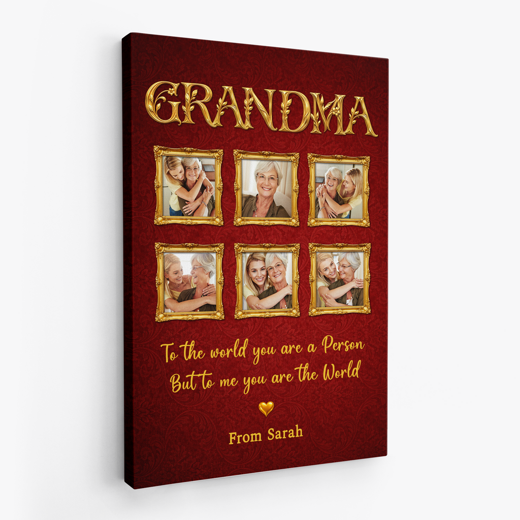 8299CUS2 3d printing effect to the world you are a mother canvas custom gifts for momgrandma 8299cnhwa