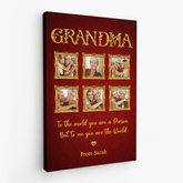 8299CUS2 3d printing effect to the world you are a mother canvas custom gifts for momgrandma 8299cnhwa