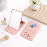 8310AUS2 compact mirror with name flower personalized gifts for her 8310ajsf5a