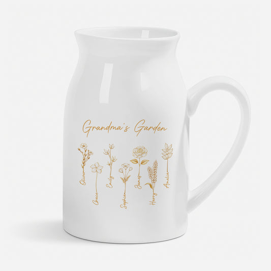 8323OUS1 grandmas garden with gold flower vase custom mothers day gift 8323oty5a
