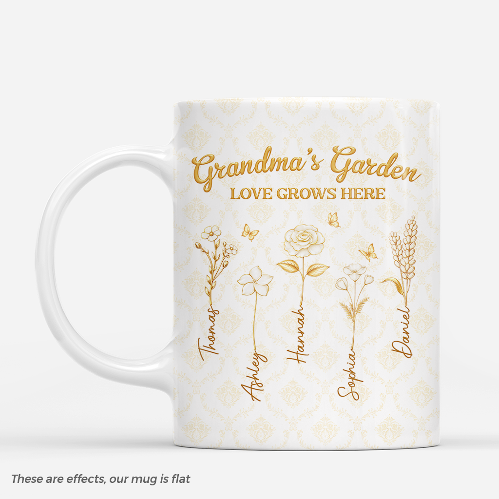 8338MUS1 3d printing effect personalized grandma mug grandmas garden love grows here 8338msxza