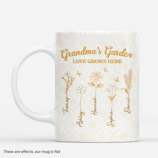 8338MUS1 3d printing effect personalized grandma mug grandmas garden love grows here 8338msxza