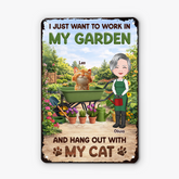 8343EUS2 personalized metal garden signs cat lover gifts for women 8343eskzd