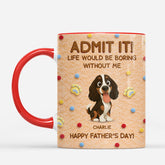 8349MUK2 3d printing effect personalised happy fathers day mug for dad from the dog_ 8349mcqnc