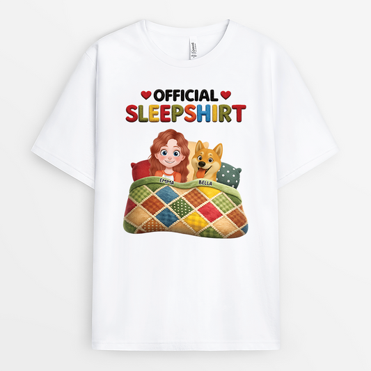 8350AUS1 3d printing effect personalized sleep shirts gifts for dog lovers 8350achmc