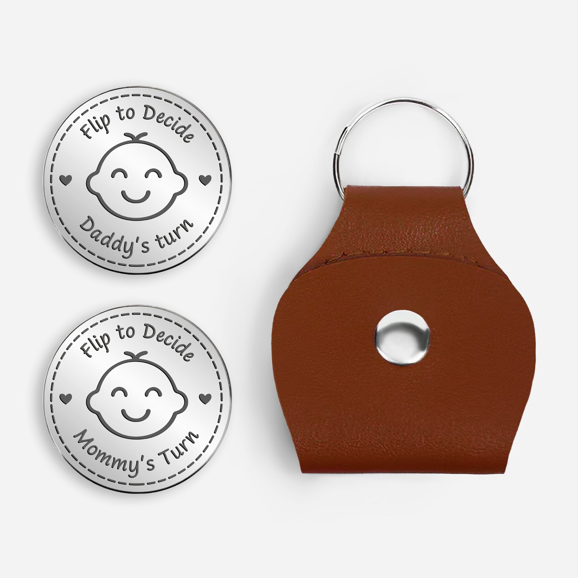 8355AUS1 new parents decision coin personalized pocket hug for mom and dad 8355ajspag
