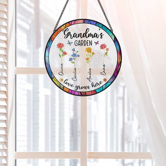 8376UUS2 glass grandmas garden suncatcher_ custom gift for grandmamom 8376ucx5a