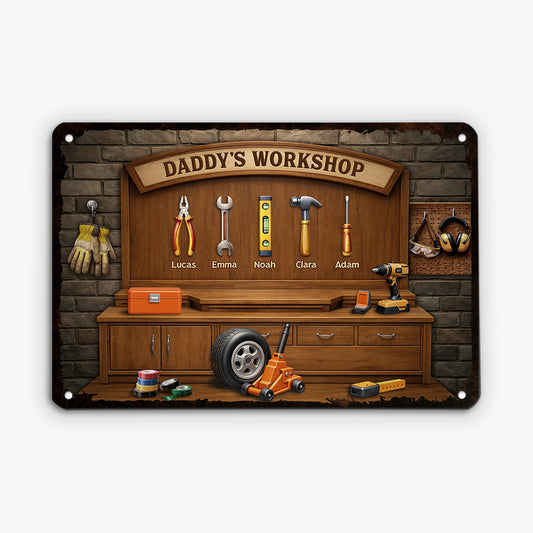 8384EUS1 personalized metal workshop signs fathers day gifts for dadgrandpa_ 8384esxmb