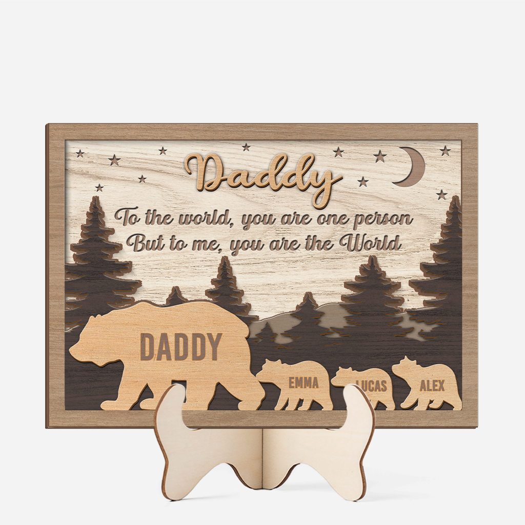 8423QUS1 wooden bear plaque personalized gift for dadmom 8423qcc1b_ece4dfa5 cd15 49dc 8626 f3ace871c28d