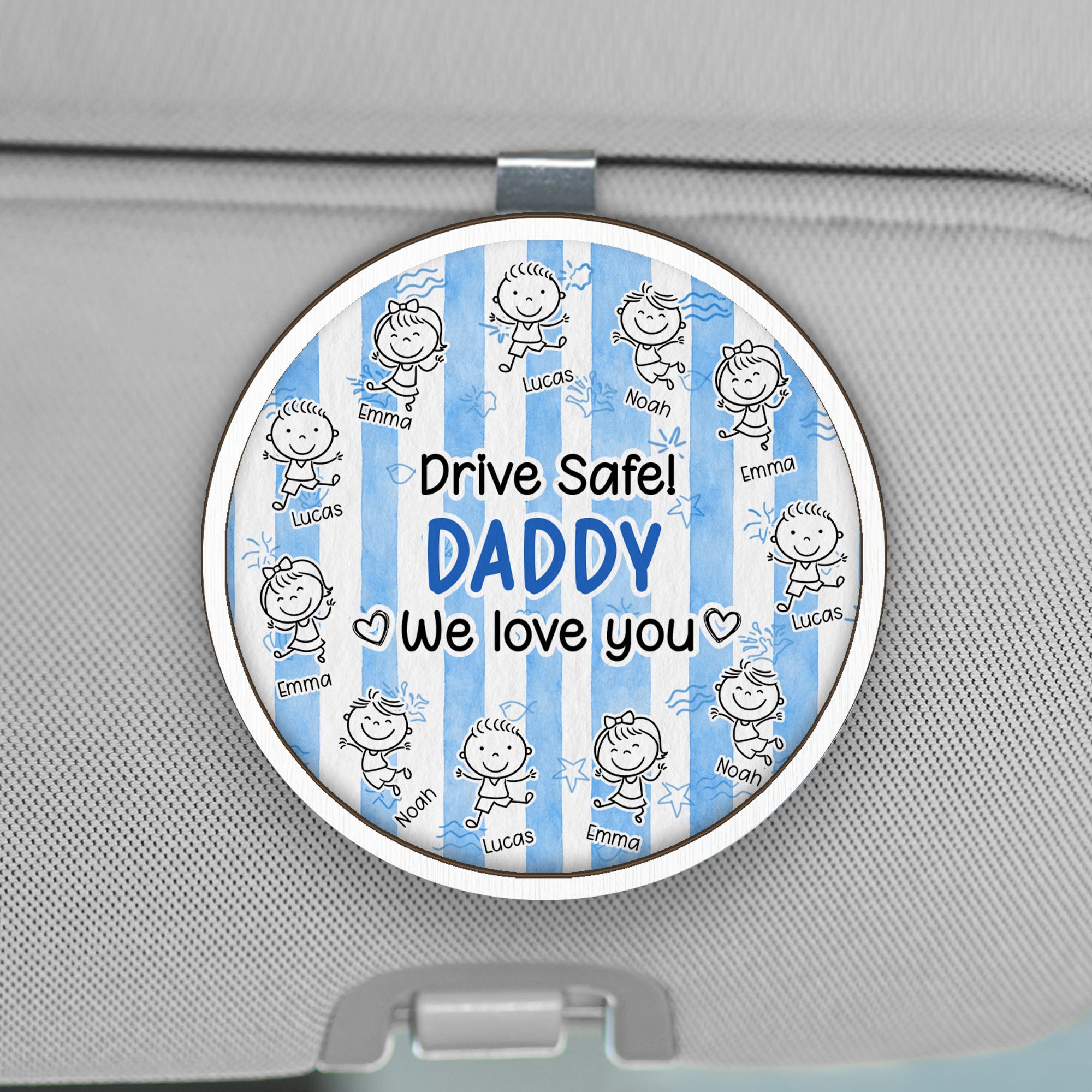 8433GUS1 drive safe car visor clip personalized gift for dadmom 8433gtyeb