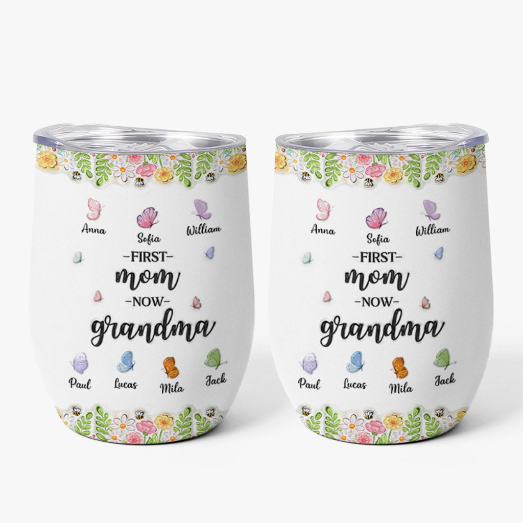 8457TUS1 3d printing effect custom wine tumbler first mom now grandma gifts 8457t8pca