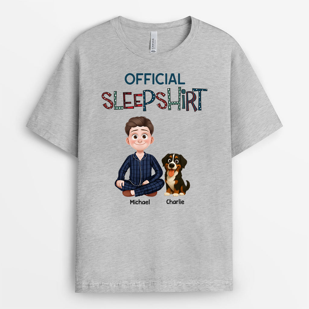 8517AUK2 personalised official sleep shirt dog shirt for humans 8517atqlc