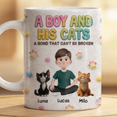 8532MUS2 3d printing effect custom cat and owner mug presents for cat lovers 8532mtptd