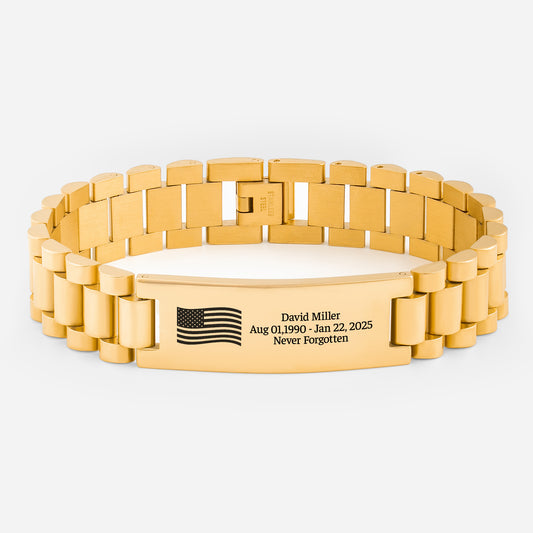 8543JUS1 custom military memorial bracelets_ watch band bracelets for men 8543jap5b