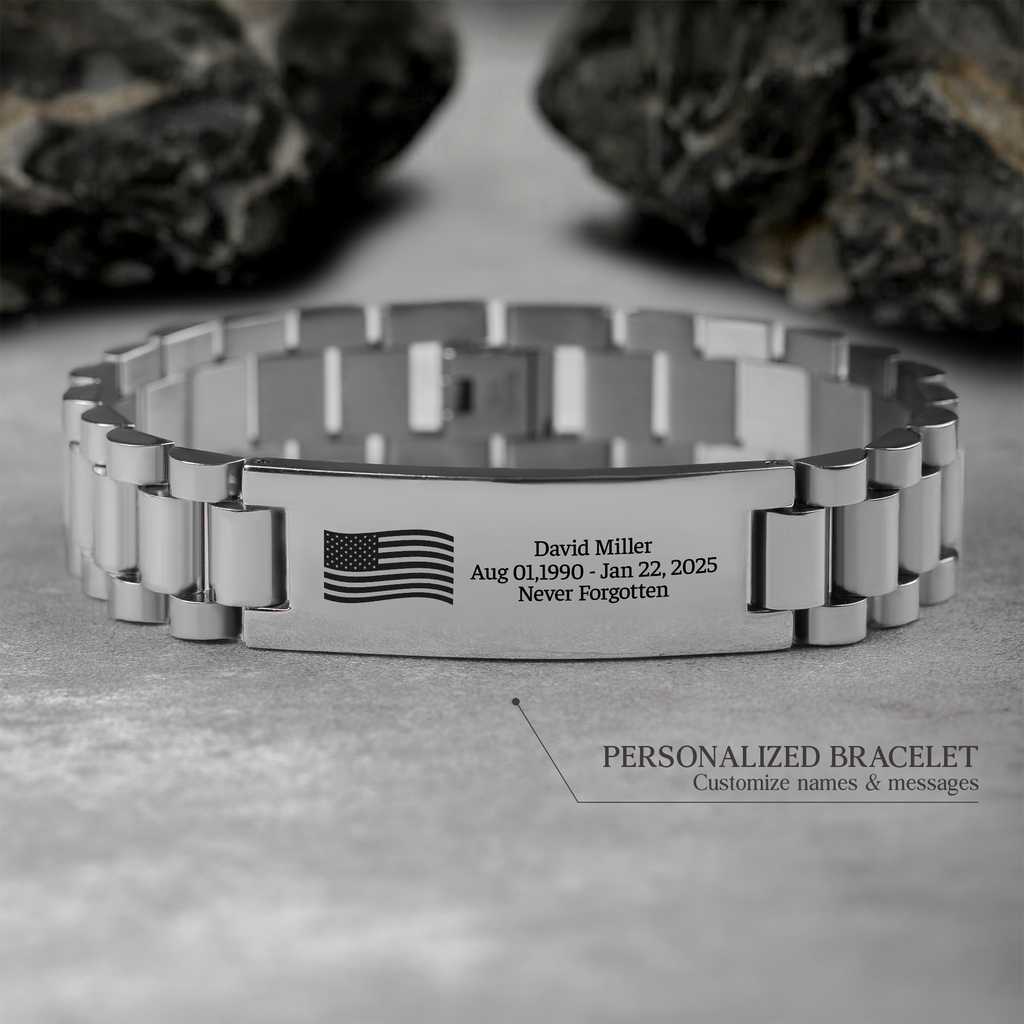 8543JUS3 custom military memorial bracelets_ watch band bracelets for men 8543jap5b