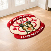 8564AUS1 no need to knock dog doormat_ custom shaped doormat for dog lovers 8564adavwc_4
