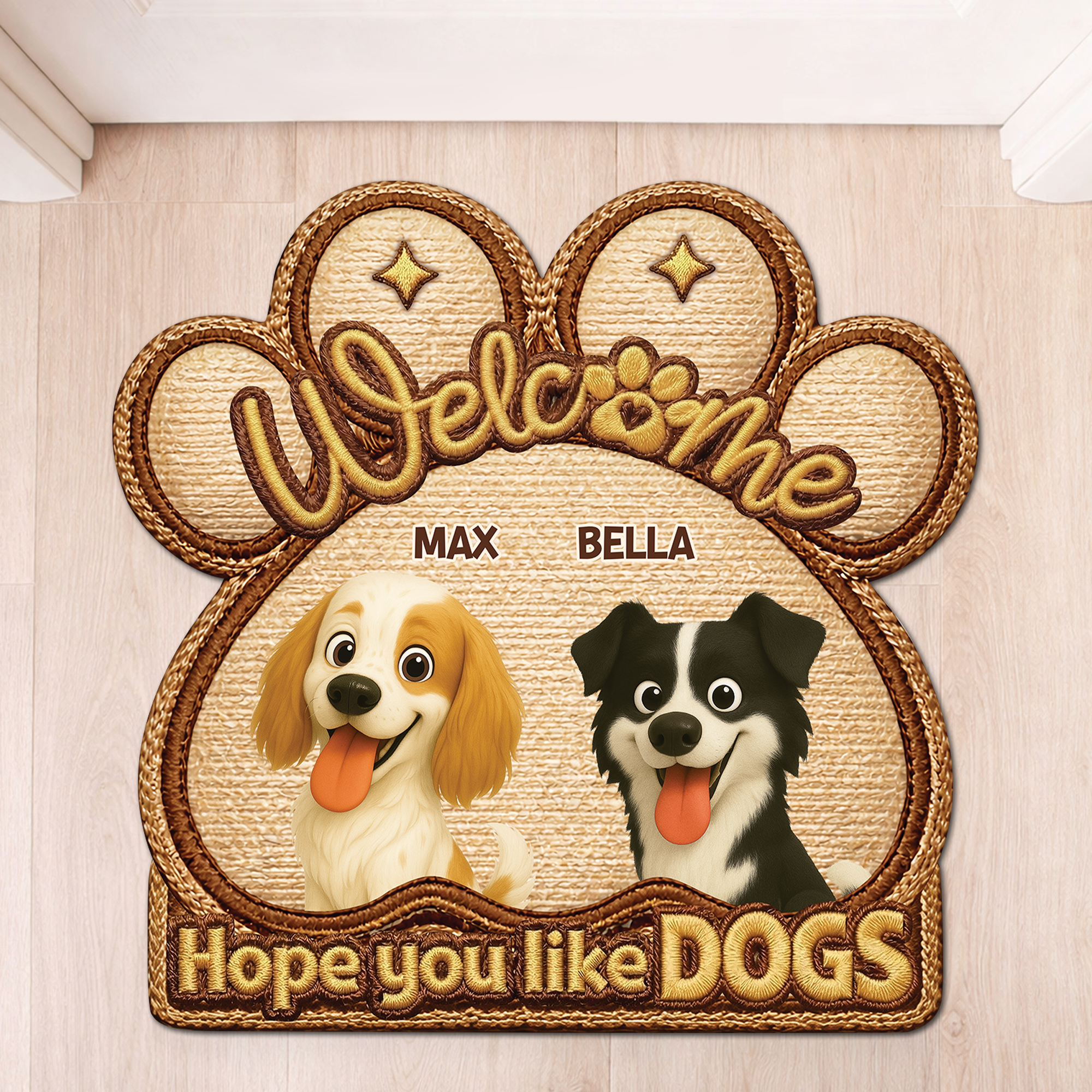 8568ADUS1 3d printing effect hope you like dogs doormat custom shaped doormat 8568adshlc_1
