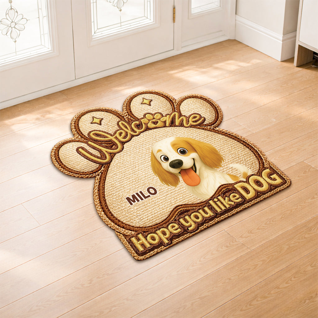 8568ADUS2 3d printing effect hope you like dogs doormat custom shaped doormat 8568adshlc