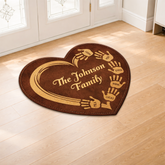 8577AUS2 3d printing effect heart shaped doormat personalized family gifts 8577adncwi