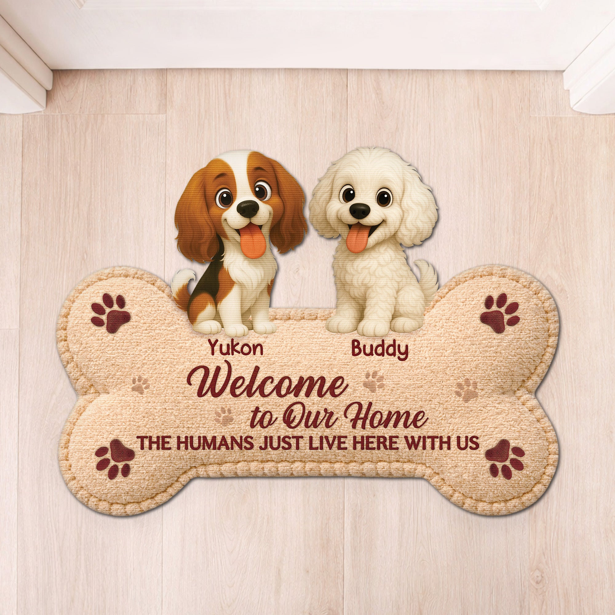 8579AUS1 welcome dog doormat custom shaped doormat gifts for dog owners 8579ad6pcc