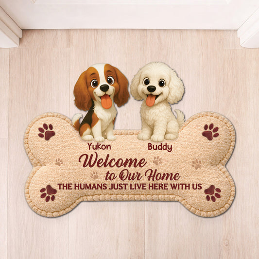 8579AUS1 welcome dog doormat custom shaped doormat gifts for dog owners 8579ad6pcc