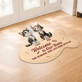 8579AUS2 welcome cat doormat custom shaped doormat gifts for cat owners 8579ad6pcd