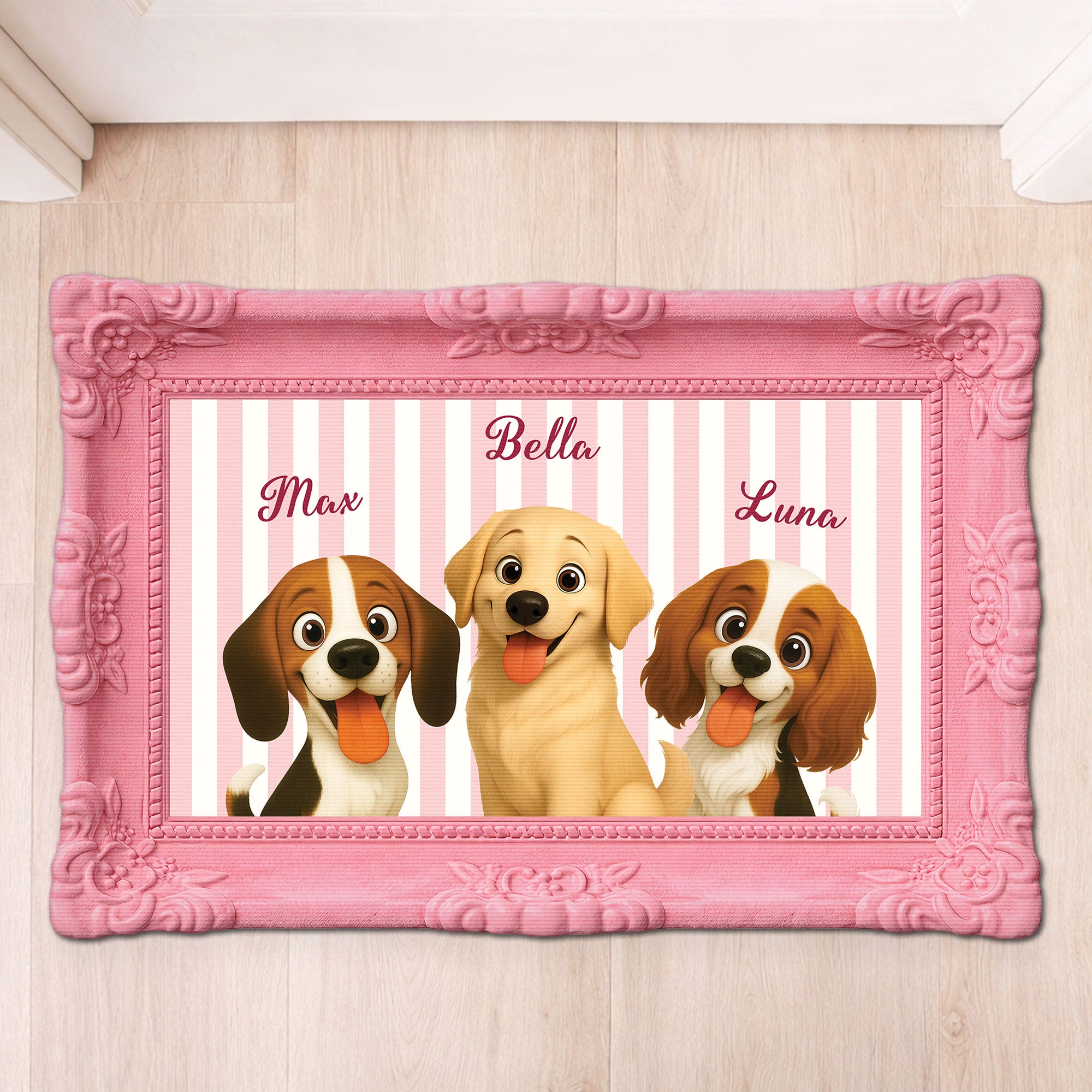 8596AUS1 3d printing effect picture frame custom shaped doormat gifts for dog lovers 8596adcklc