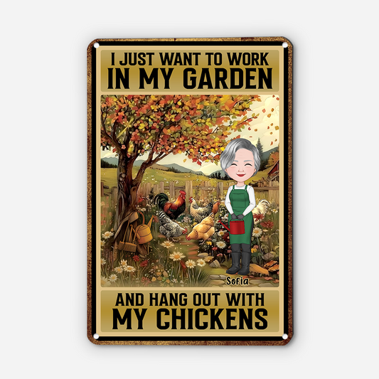 8640EUS2 custom metal garden signs_ you dont stop gardening when you get old 8640e6eba