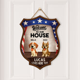 8657QUS2 3d printing effect custom wood signs 4th of july gifts for dog lovers 8657qslmc