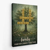 8664CUS2 family crossword wall art personalized family tree canvas gift 8664c3qzf