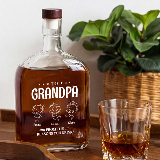 8666AUS2 personalized whiskey bottle to dad from the reasons you drink 8666ai6p5b