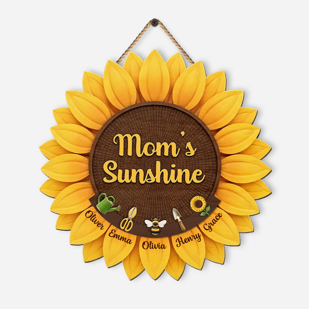 8673QUS1 sunflower wood sign_ personalized gifts for momgrandma 8673qclta