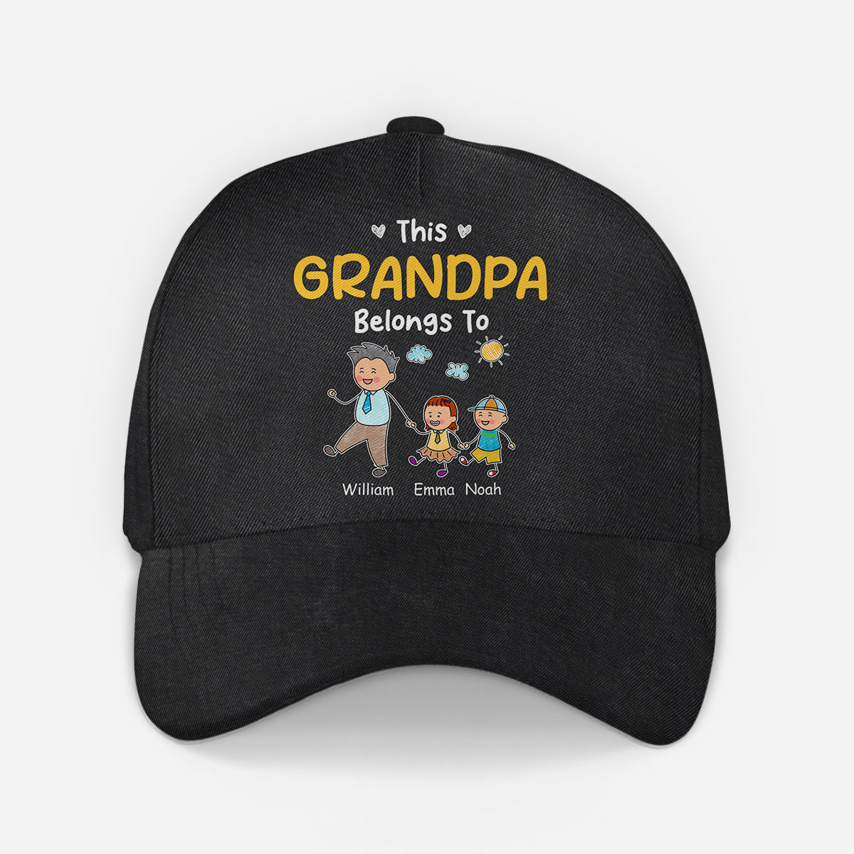8693JUS1 this grandpa belongs to hat personalized gifts for dadgrandpa 8693jsp5b