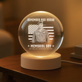 8694LUS2 memorial photo crystal ball lamp personalized 4th of july gifts 8694lsp5b