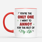 8711MUK2 personalised you are the only one i want to annoy mug for couples 8711mnqtg