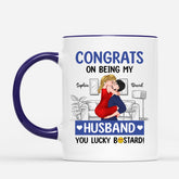 8718MUS2 custom mugs for couples congrats on being my husbandwife 8718mnpsg