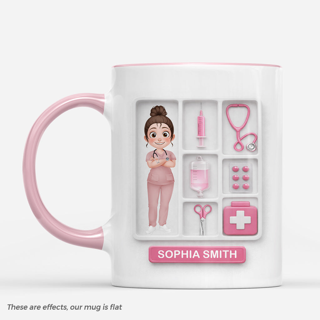 8728MUS1 3d printing effect nurse mug personalized gifts for a nurse 8728macsn_29b692a2 56f9 44ae 9959 dedd4ca5ff39
