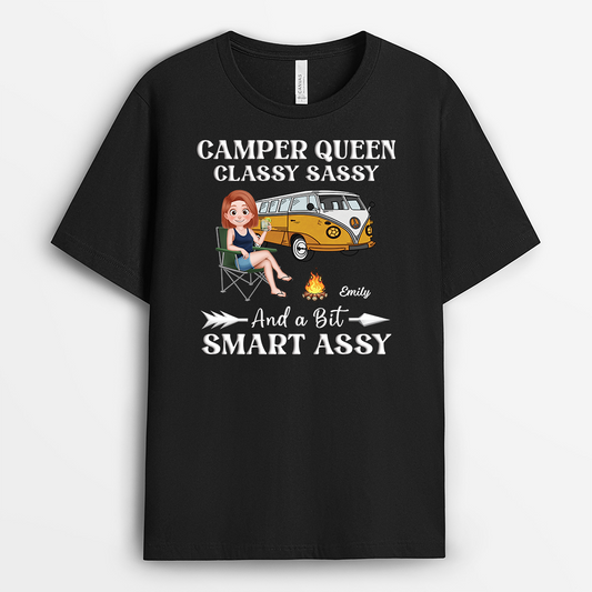 8745AUS1 camper queen shirt personalized camping gifts for women 8745a8fca