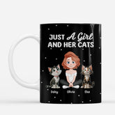 8756MUS2 just a girl and her cat mug personalized cat mom gifts 8756m6psd
