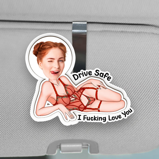 8764GUS1 photo car visor clip_ funny personalized gifts for boyfriendhusbandcouples 8764g8hzb