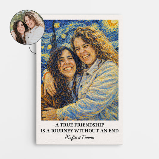 8772CUS1 turn your photo into van gogh art custom canvas best friend gifts 8772ccpcf