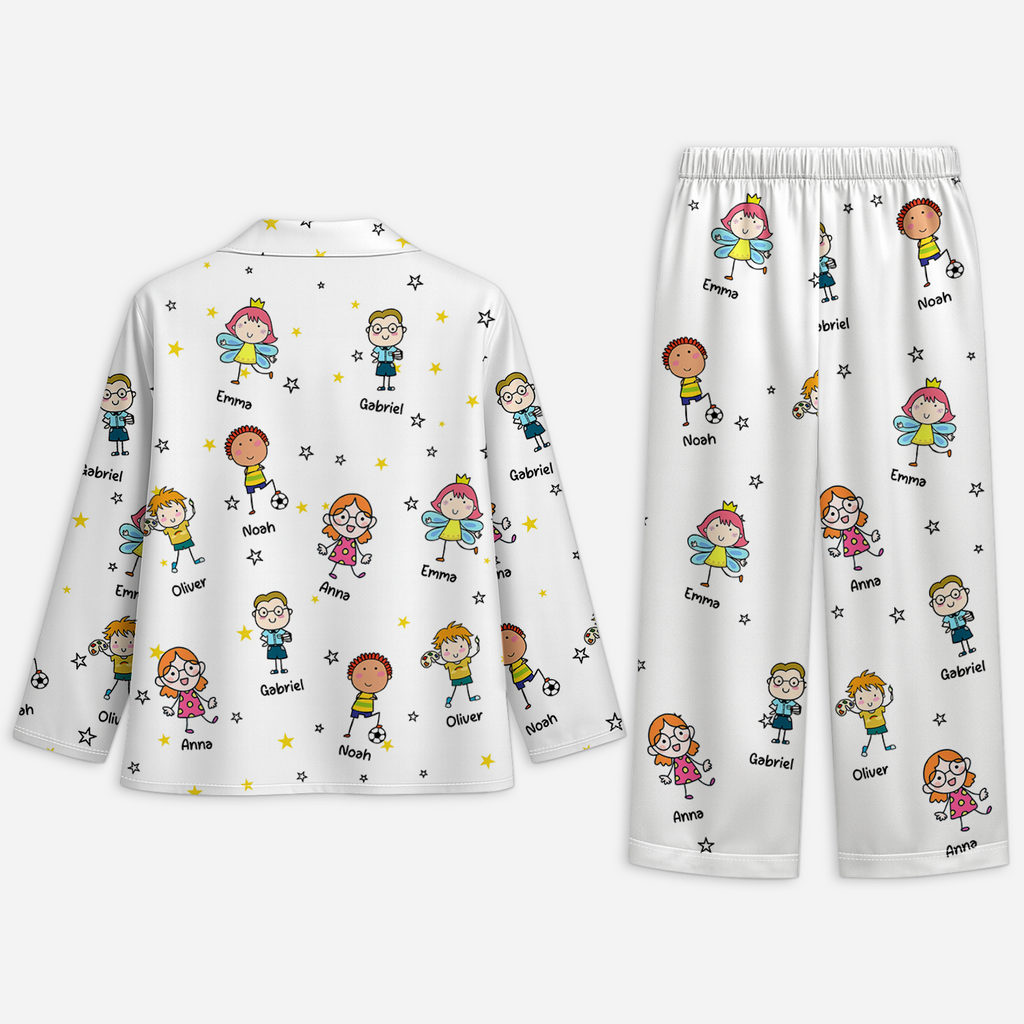 8780VUS2 personalized pajama set gifts for momdad with kids names 8780vtkaa
