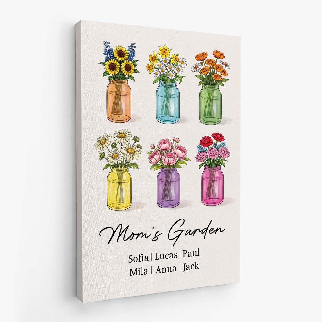 8814CUS2 moms garden personalized_ canvas mothers day gift for momgrandma 8814calca