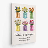 8814CUS2 moms garden personalized_ canvas mothers day gift for momgrandma 8814calca