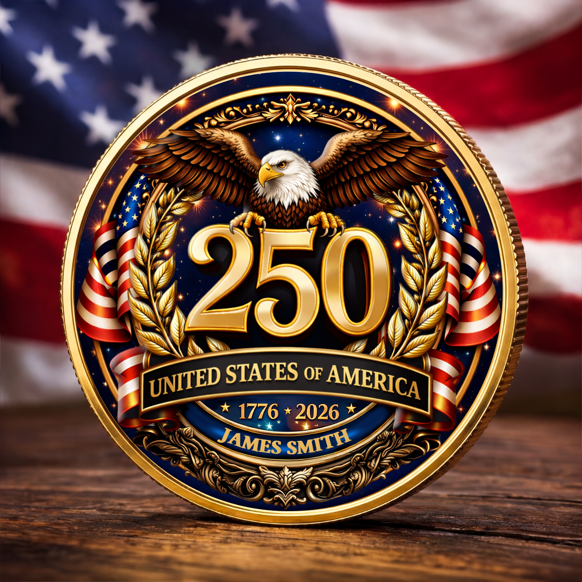 8832MUS1 personalized commemorative coins america 250 merchandise 4th of july gifts 8832mjnfai