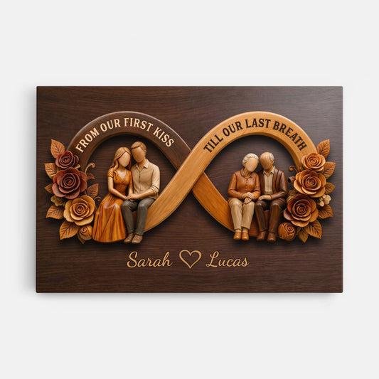 8840CUS1 3d printing effect custom couple canvas from our first kiss till our last breath_ 8840ctqwg