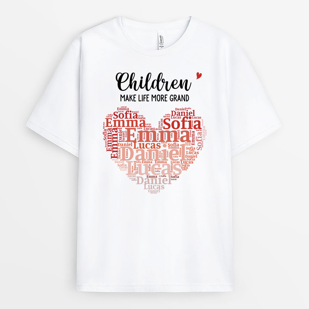 8890AUS1 personalized shirts with names in a heart shape gifts for mumdad 8890asqaa